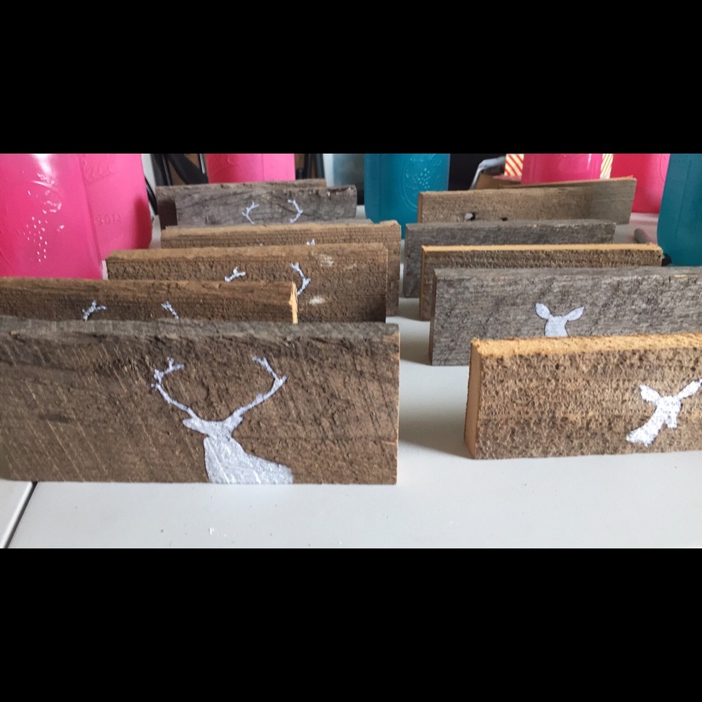 Handmade- hand painted Painted deer plaques